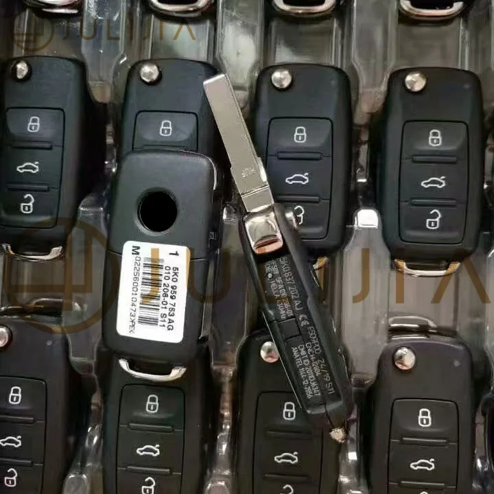 For Original VW Volkswagen Golf Polo Beetle Eos Jetta Sharan Tiguan Touran Skoda Keyless Go 202AJ 434 MHZ 48 Chip 5K0837202AJ