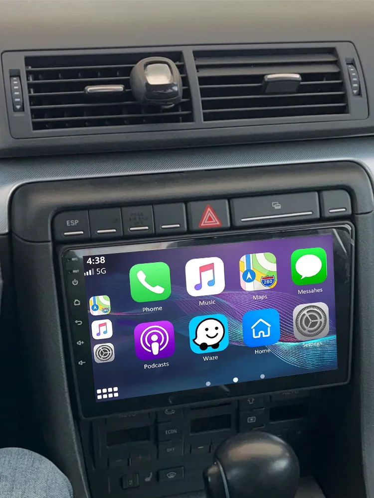 MOPECT Für Audi A4 B6 B7 2000-2009 Seat Exeo Kabelloses CarPlay Apple Android Auto Autoradio GPS RDS WiFi BT Multimedia Stereo