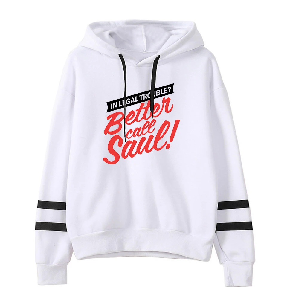 Moletom com capuz da série Better Call Saul masculino e feminino, unissex, sem bolso, barras paralelas, moletons de manga, roupas estilo casual