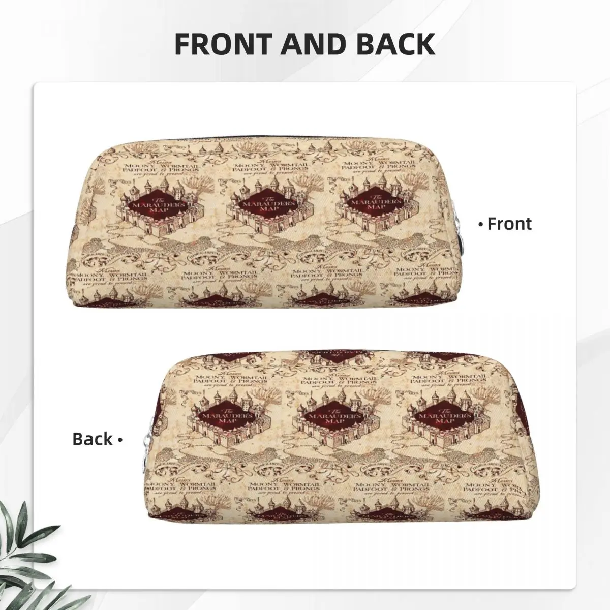 Marauders Magic Map Pencil Cases for Student School Pen Box Pencil Bag Pencil Pouch Storage Stationery Supplies