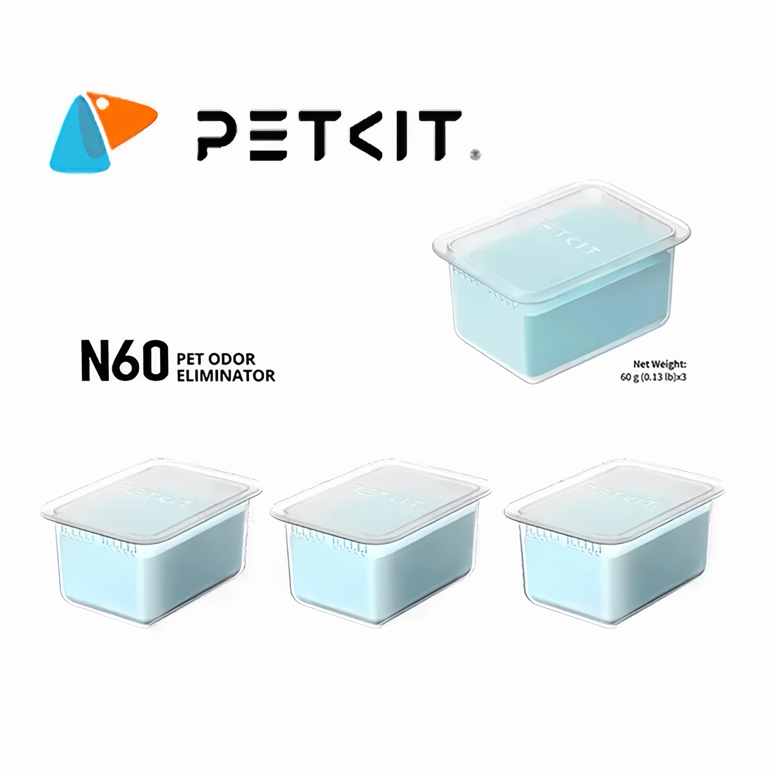 Original Petkit Pet Odor Eliminator N60 Exclusive for PUROBOT Ultra Self‑Cleaning Cat Litter Box, Cat Toilet Odor Control 3pcs