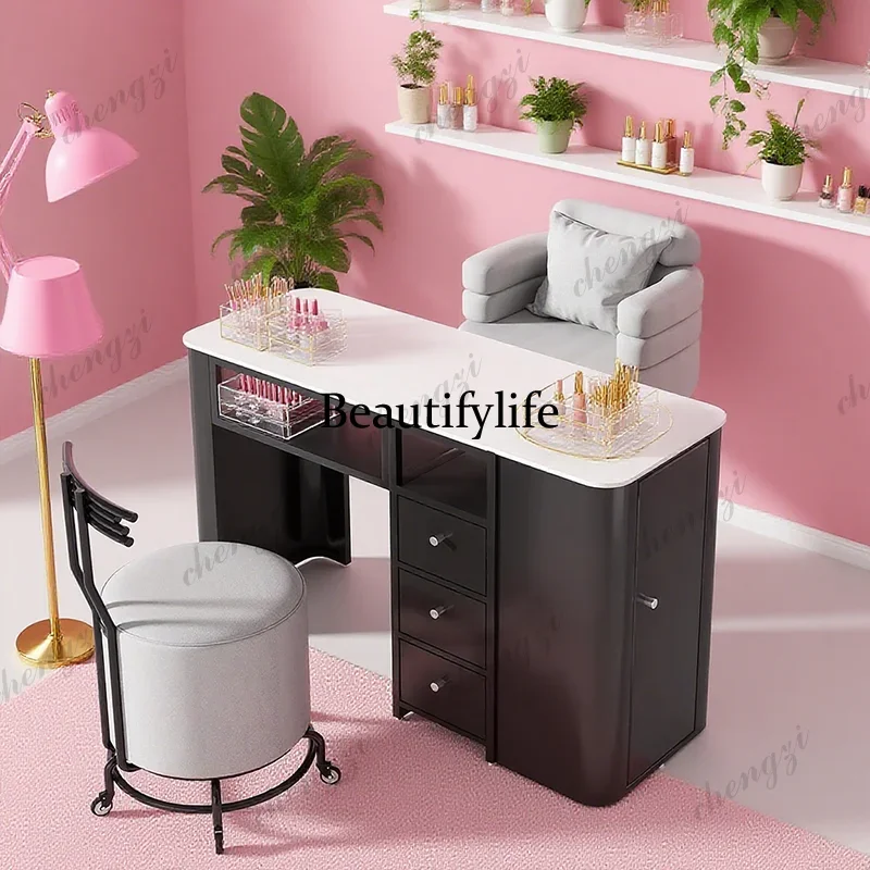 F150 P182 Modern Trendy Manicure Nail Table Classic Practical European Smooth Manicure Nail Table Elegant And Subtle Mesa Salon