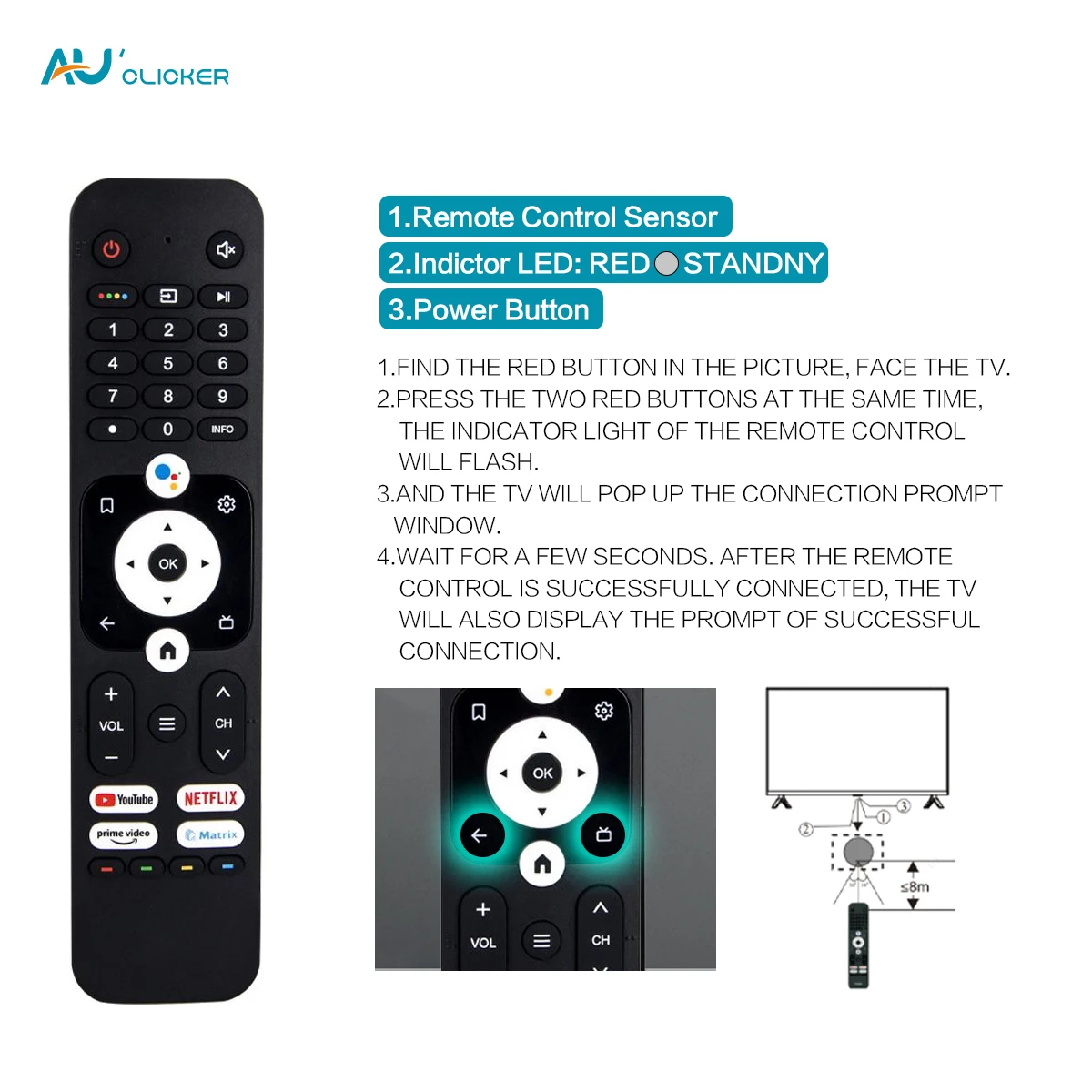 HTR-U31 Voice Remote Control Replacement For Haier H43K66UG Plus H50K66UG H55K66UG H58K66UG Series Led Televison Remoto