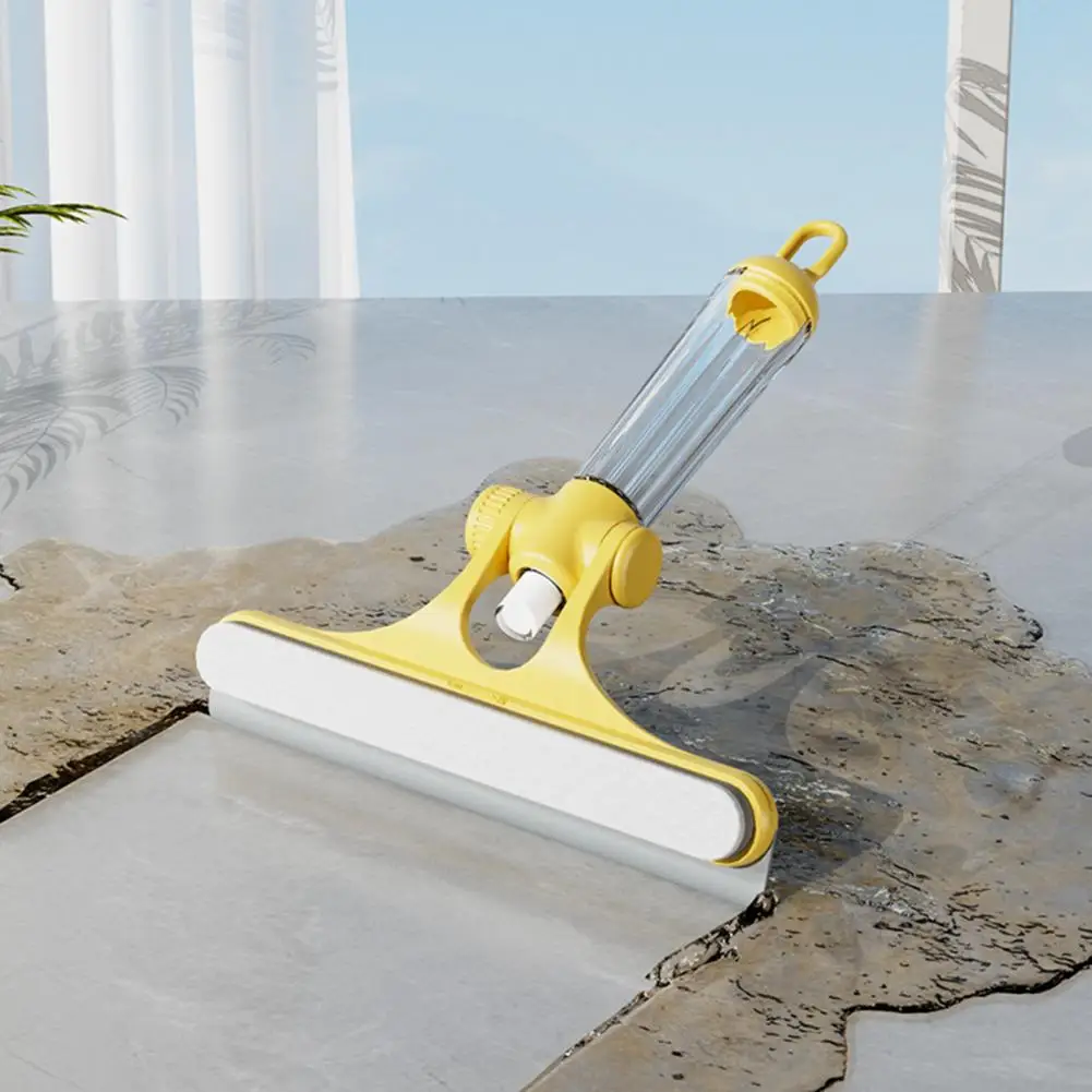 Cleaning Brush with Spray Bottle,Glass Cleaning Tool with Rubber Scraper Sponge,Wiper Floors Bathroom Handheld Squeegee