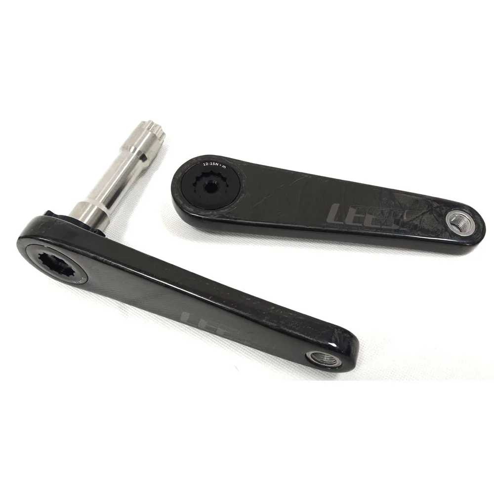 LEESE Road Carbon Fiber Crank, Ultra Light 24mm Titanium Shaft Compatible xcadey Power Gauge Gripper 150 160