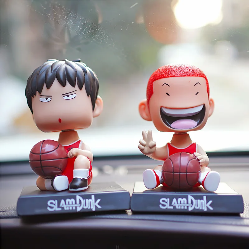 Car Interior Decoration Cartoon Anime Slam Dunk PVC Action Figures Hanamichi Sakuragi Model Shake Head Ornament Auto Accessories