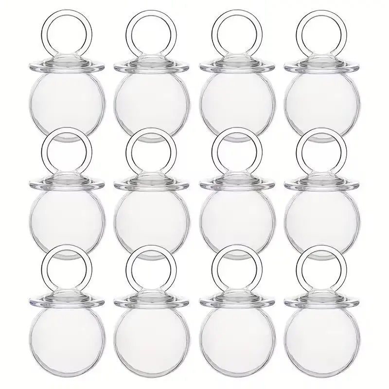 6/12 stuks transparante plastic snoepdoos schattige speenvormige opbergdoos babyshower kinder verjaardagsfeestje cadeauverpakking bruiloft