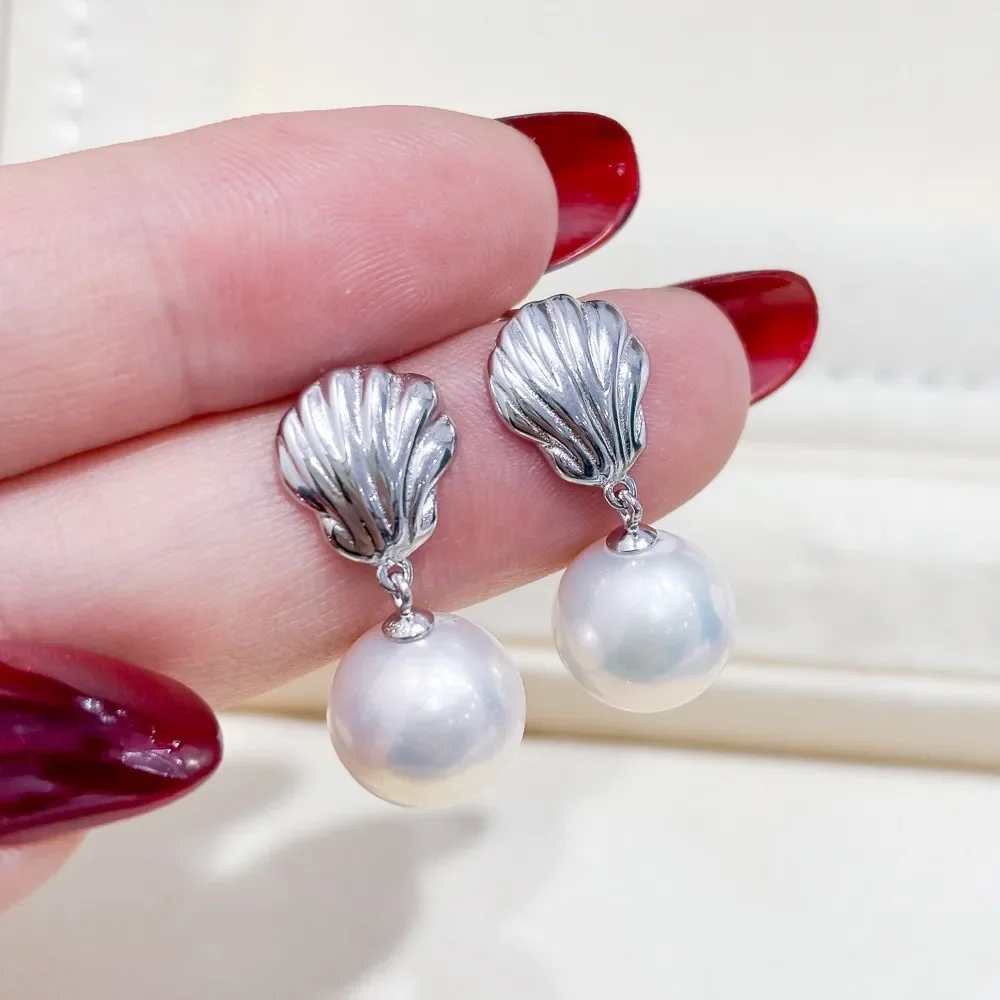 925 Silver Pearl Beads Stud Earrings Setting Base Diy Jewelry Making Findings&Components No Pearl E092