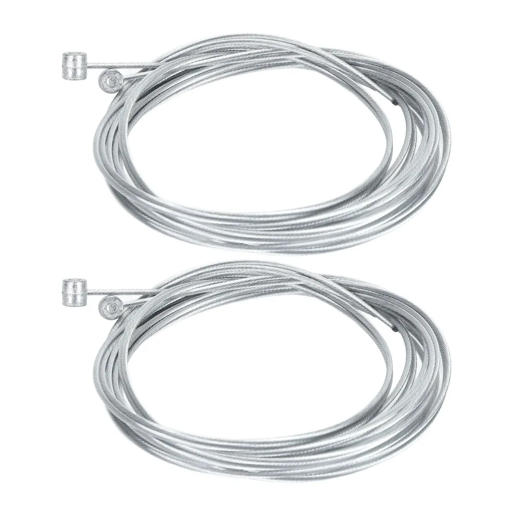 10PCS Zinc Coated Bike Brake Cable Silver 1.8m Length Bicycle Brake Cable Lightweight 1.5 mm Diameter Brake Cable Replacement