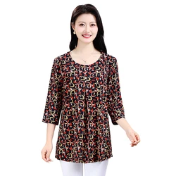 Loose 8XL Blouse Women's Top 2024 Short sleeved Women's Shirt Plus Size Summer Clothing Multi color Casual Breathable Clothing