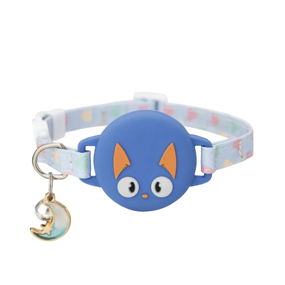 

Luminous Effect Cat Positioning Collar Silicone Cat Pattern Cat Location Tracker Protective Cover Safety Buckle