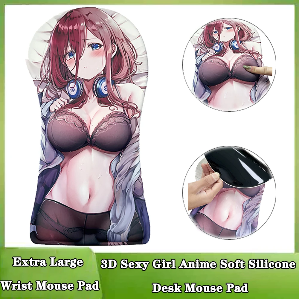 

Sexy Mouse Pad Anime 3D Breast Mousepad Wrist Rest Silicone Creative Mouse Mat Gamer Wrist Rest Table Laptop Computer Desk Mat