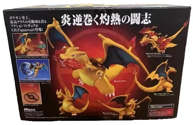 Bandai-Figurines d'action Pokémon, S.H.Figuarts, SHF, Charizard, Anime Figure, Jouets pour enfants, Modèle à collectionner, Ornements, Original