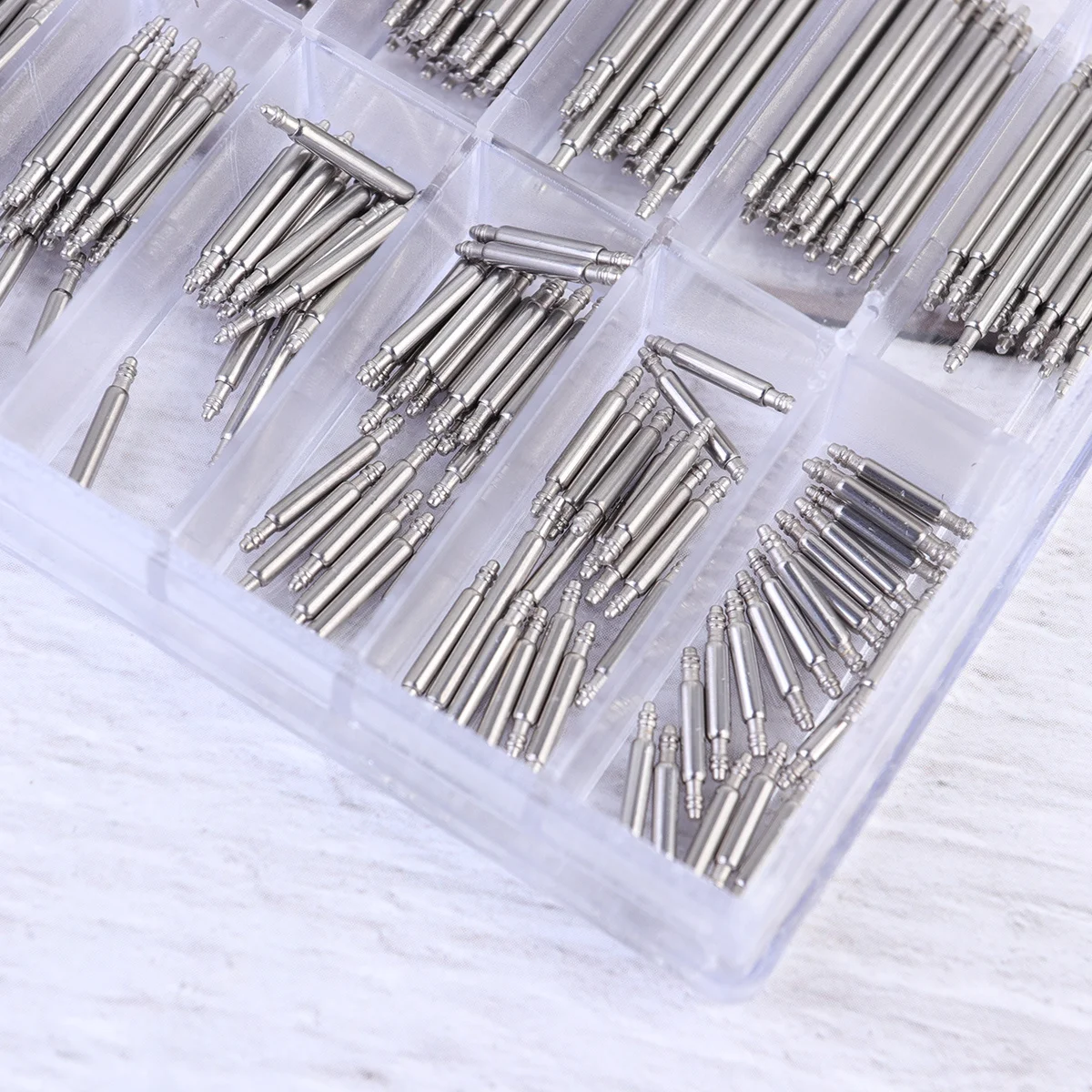

360Pcs Watch Strap Repair Tool Kit 8mm-25mm Silver Durable Spring Bar Link Pin Remover for Watchmaker Watch Band Pins