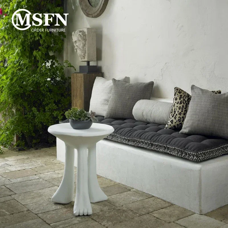 Three Feet Coffee Table Living Room Sofa Side Table Outdoor Balcony Small round Table