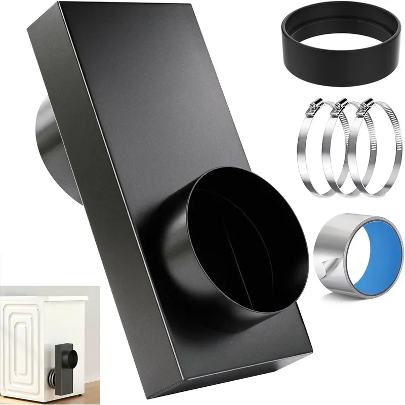 84049 Periscope Dryer Vent Connector Kit Adjustable 0-5 Inch Flexible Duct Adapter Easy Installation Home Laundry Room