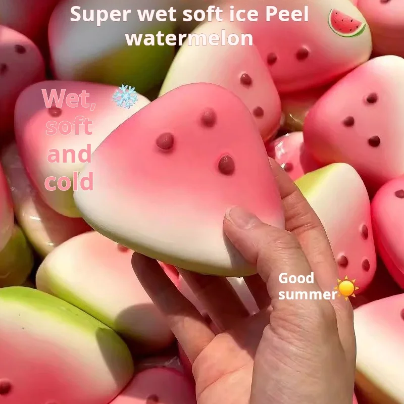 Wassermelone Zappelspielzeug Anti-Stress Langsam steigende Frucht Pinch Squeeze Stress Reliever Lustige Druckminderer Prop