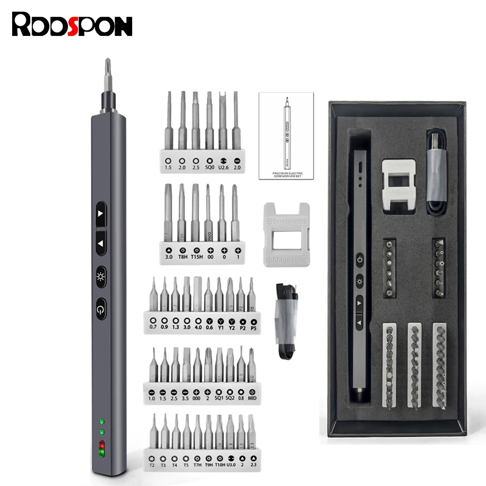 44 PCS Precision Screwdriver with  24 PCS Screw Heads Smart Magnetic Kit Power Tool Sets for Smart Home Repair PC Phone