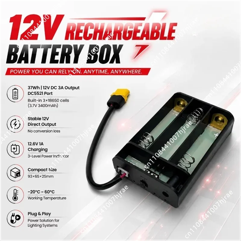 12V Rechargeable Battery Powered 30‑LED Light Set All‑Metal Baja‑Style Strobe LED Lamp With XT60 Connector