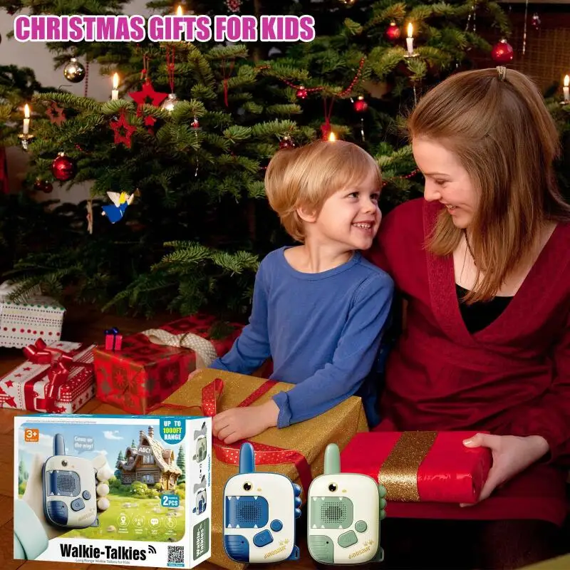 Dinosauro Walkie-talkie Cercapersone elettronico con trasmissione wireless a lunga distanza Giocattolo interattivo per esterni Regali di compleanno di Natale per bambini