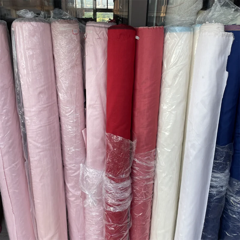 

Solid Color Silk Polyester Dupion Fabric for Textured DIY Sewing Handmade Evening Dress Skirt Clothing Fashion Cloth Per Meter