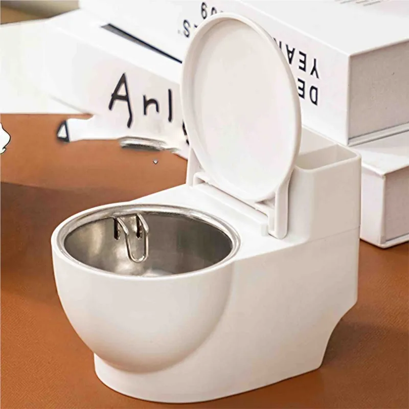 

Creative Wall Mounted Toilet Shaped Ashtray Home Living Room/Bathroom with Lid Light Luxury Multifuctional Ashtray 1PCS LH950