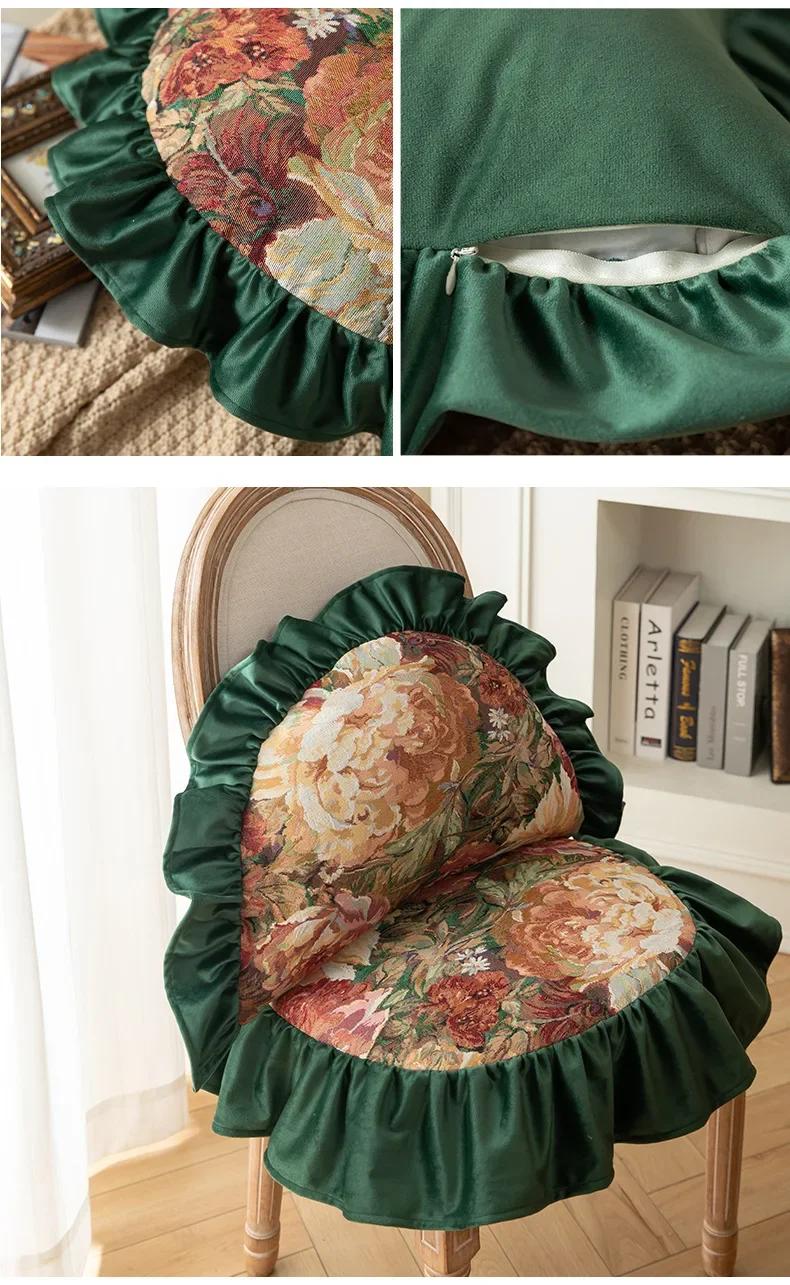 Decor Pillows Semi Circluar Lumbar Pillow, Back Pillow for Office Chairs, Car Seats Home Decorative Throw Pillows for Couch Bed