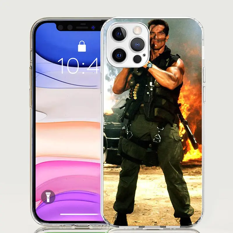 Arnold Schwarzenegger Terminator Phone Case For Apple Iphone 11 12 13 Mini 14 15 16 Pro Max 7 Plus X XS XR SE Art Customized Coq