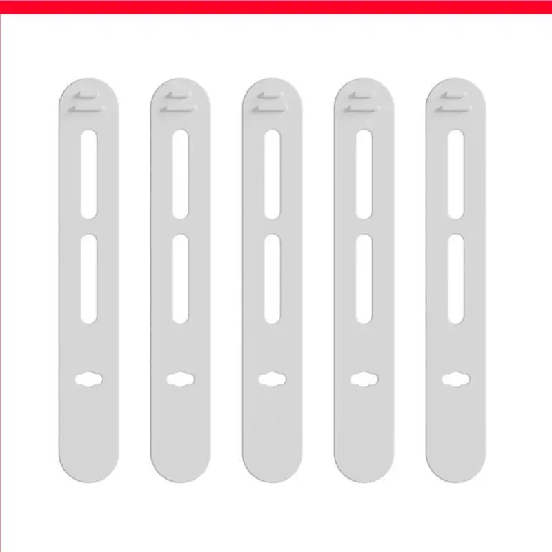 

D46B 5Pcs Cable Organizers Ties Clip Cord Management Silicone Wire Manager