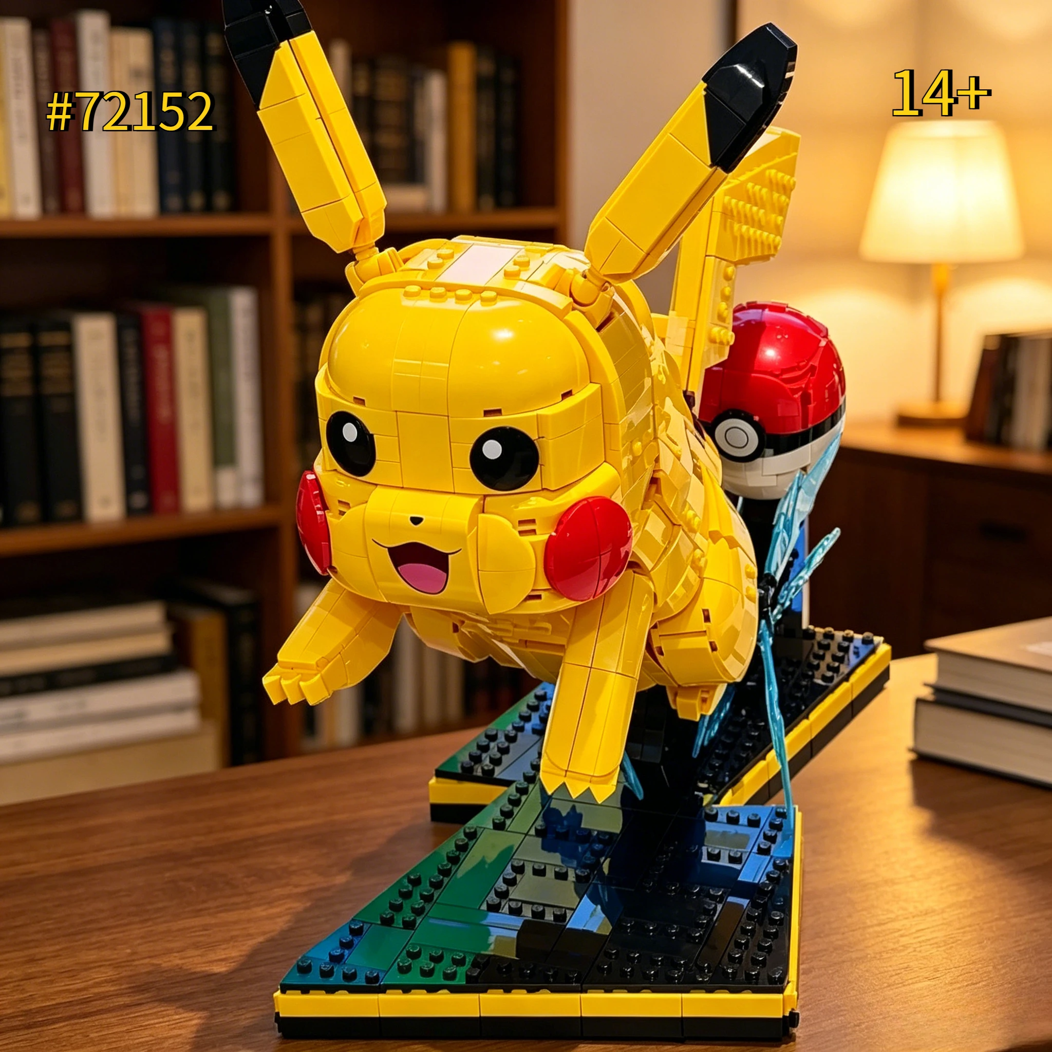 

Pikachu Construction 72152 Building Blocks Set Compatible With Legoed Particles Suitable For Halloween Christmas Gifts 2050PCS