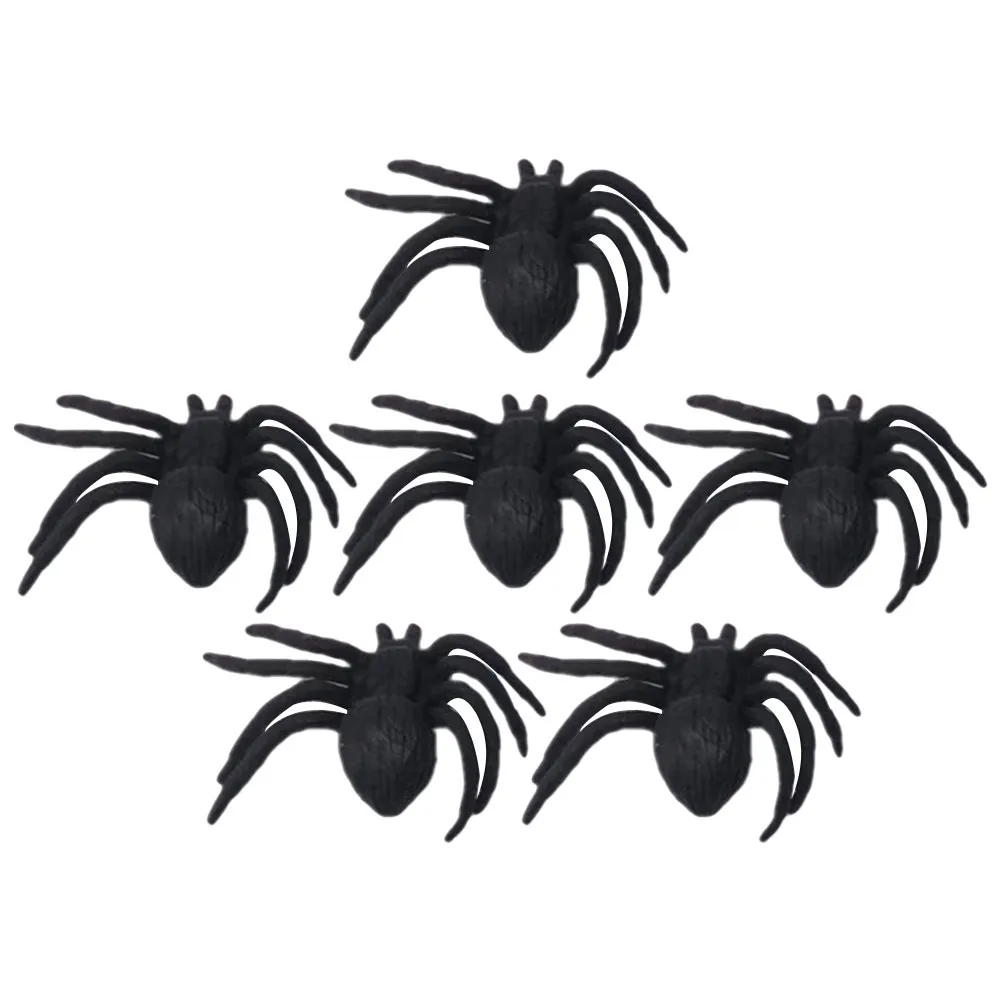 

Набор из 6 реалистичных искусственных пауков из TPR для розыгрышей, страшные украшения для вечеринок на Хэллоуин, реалистичные паучьи фигурки для праздников