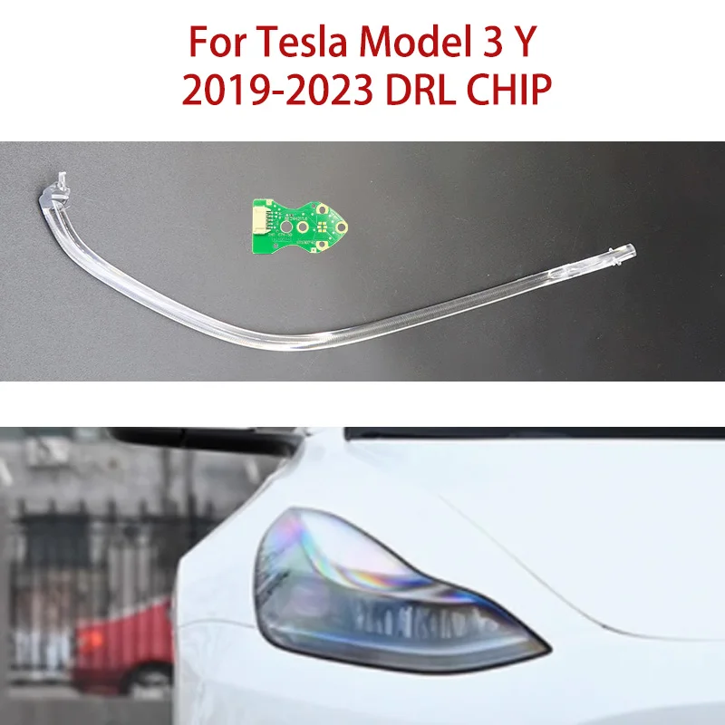 

Solve Yellowing Not Brightness For Tesla Model 3 Y White Light Ballast Lens Edition Angel Eye 19-2023 Car DRL CHIP Conduit Strip