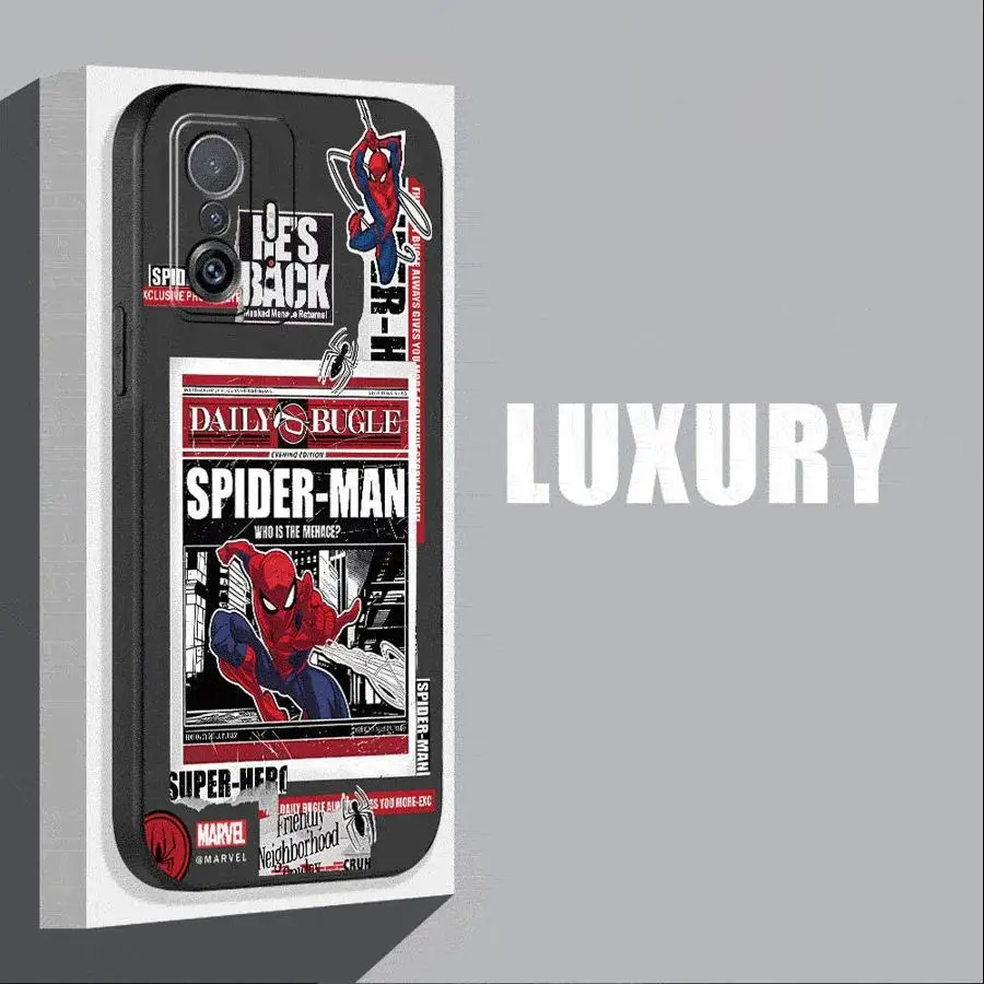 Marvel Spider Man Venom Logo Phone Case for Xiaomi Mi 11 Lite 12T 11T 10T Pro 12 12X 13 14 Pro 13 Lite Silicone Cover