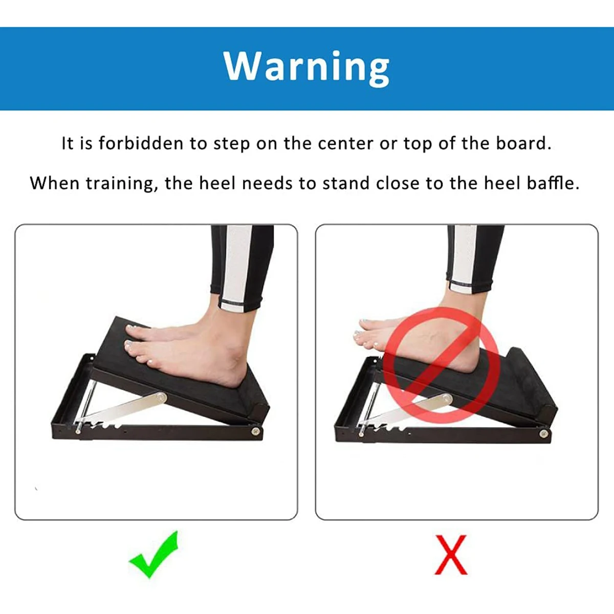 Professional Steel Slant Board With Heel Support & Movable Full Non-Slip Surface, Calf Stretcher,(500 LB Capacity) Eco-Friendly