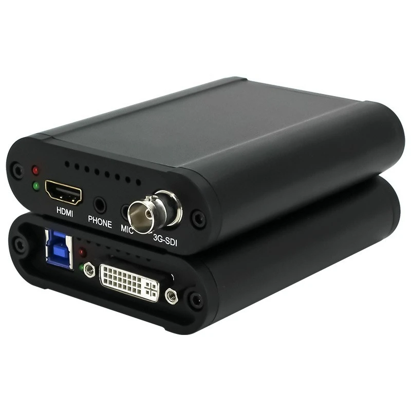 High-resolution video capture card DVI/VGA/color difference/HDMI/SDI recording conference live broadcast T500UA