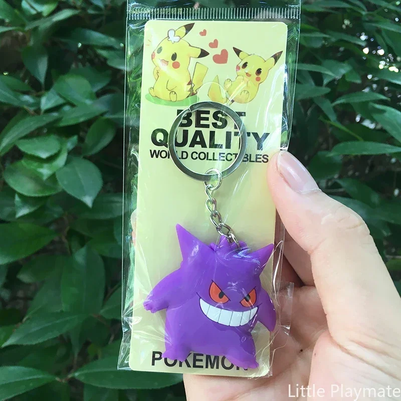 Pokemon Anime Keychain Toy Pikachu Charmander Bulbasaur Eevee Squirtle Dragonite Figure Model Alloy Key Ring Pendant Accessories