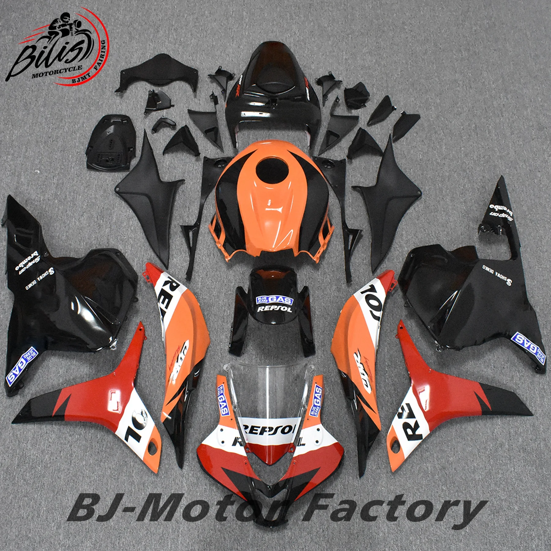 مجموعة انسيابية للدراجات النارية هوندا CBR600RR F5 2009 2010 2011 2012 CBR 600RR 09-12 مجموعة هيكل السيارة باللون الأحمر الساخن