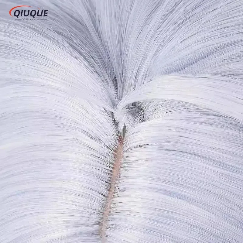 LQPhainon コスプレウィッグ ショート シルバー ライトブルー ウィッグ 耐熱人工毛 ハロウィンウィッグ + ウィッグキャップ