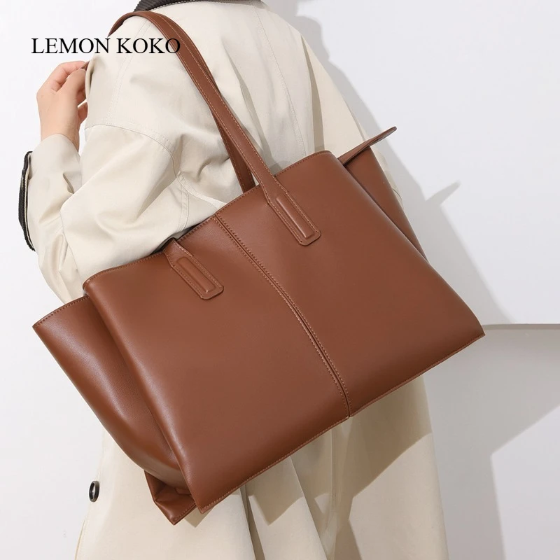 

LEMON KOKO Легкая роскошная сумка-тоут, женская сумка через плечо, стильная и простая модная сумка, женская сумка-тоут большой вместимости, сумка-клатч