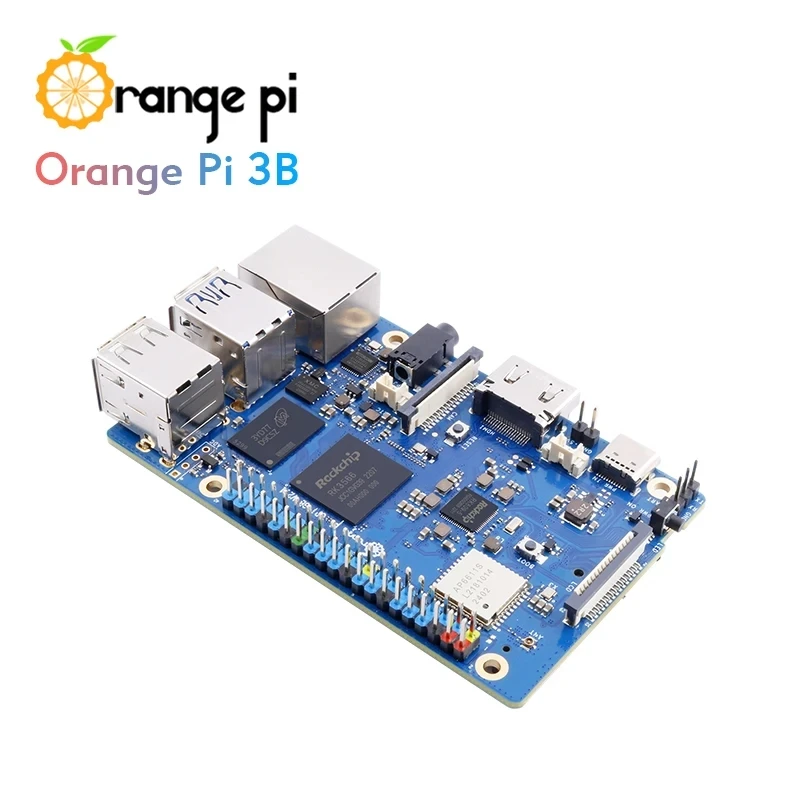 Плата ПК Orange Pi 3B, 8 ГБ, 4 Гб, 2 Гб ОЗУ, четырехъядерный процессор RK3566, 64 бит, Wi-Fi + BLE Gigabit SBC, 4K видео, дополнительный модуль eMMC, компьютер с одной платой