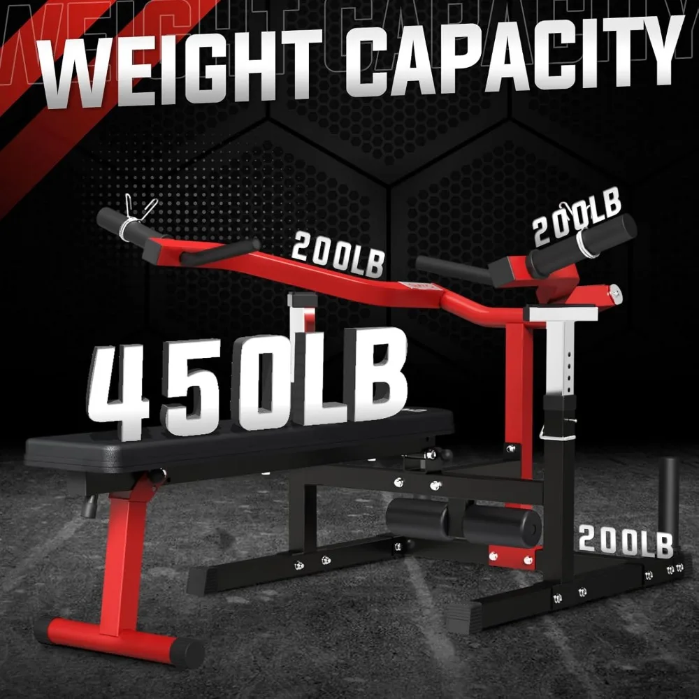 Pressa per torace, pressa per panca da 1050 libbre con bracci di conversione indipendenti, panca inclinata piatta regolabile per torace