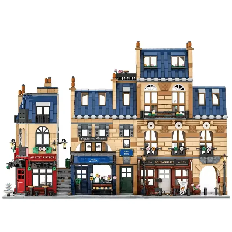 Ensemble de blocs de construction de rue parisienne à faire soi-même, 3532 pièces, modèle de maison, jouets en briques, cadeau de Noël pour adultes, compatible 910032