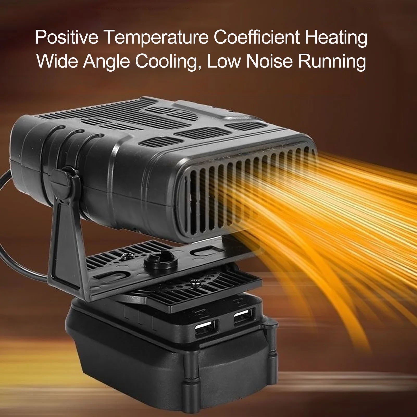 Cordless Heater 360° Rotating Head High Efficiency Space Heater Quiet Running with Stand for BL1830 BL1850 BL1840 for Office
