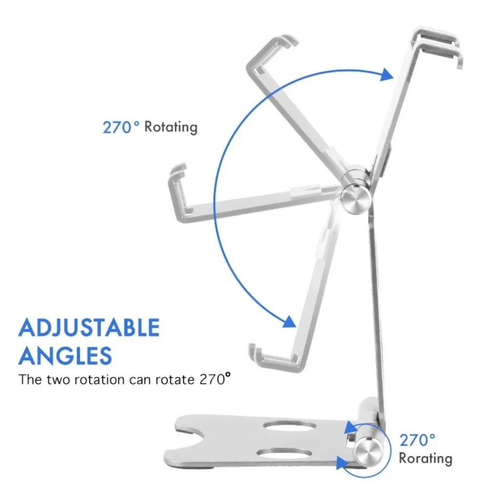 Foldable Mobile Phone Holder Portable Non-slip Mobile Phone Stand Adjustable Aluminum Alloy Table Cell Phone Bracket