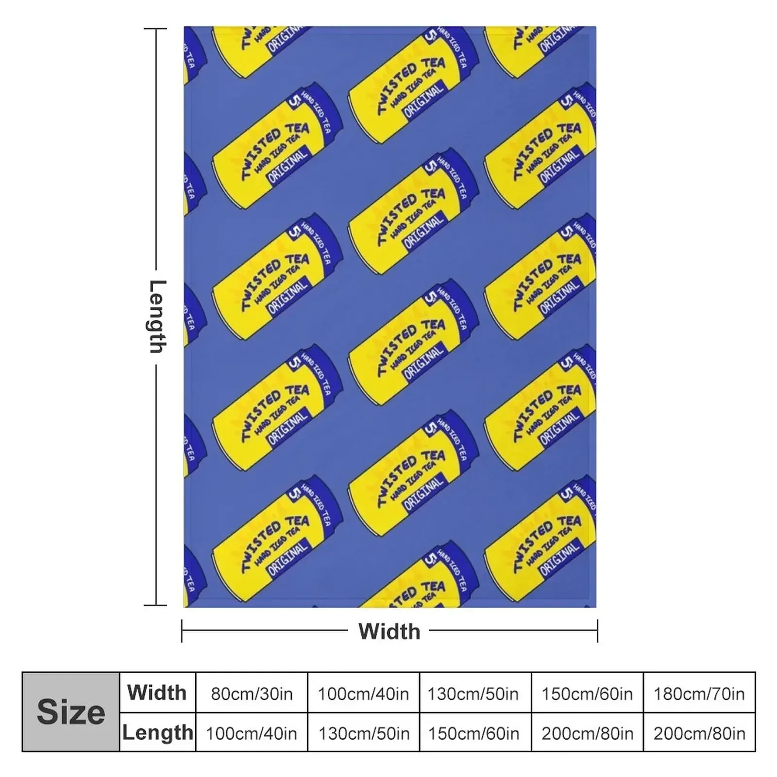 Twisted Tea Throw Blanket couch cozy soft plush fuzzy picnic outdoor blanket
