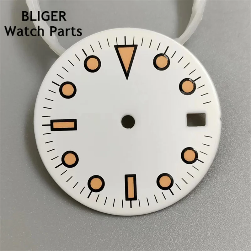 BLIGER-Cadran de Montre Sterys Noir Blanc Vert Shoous, Cadran Vert pour NH35, Fit 3.0, 39 Montres, Pièces Accessoires de Mouvement, 29mm