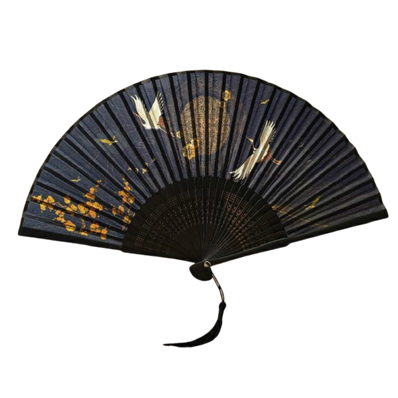 Lady Hand Folding Fan 21cm Chinese Vintage Bamboo Dance Fan Portable Chinese Hanfu Hand Fans Ventilador Summer Daily Party Fans