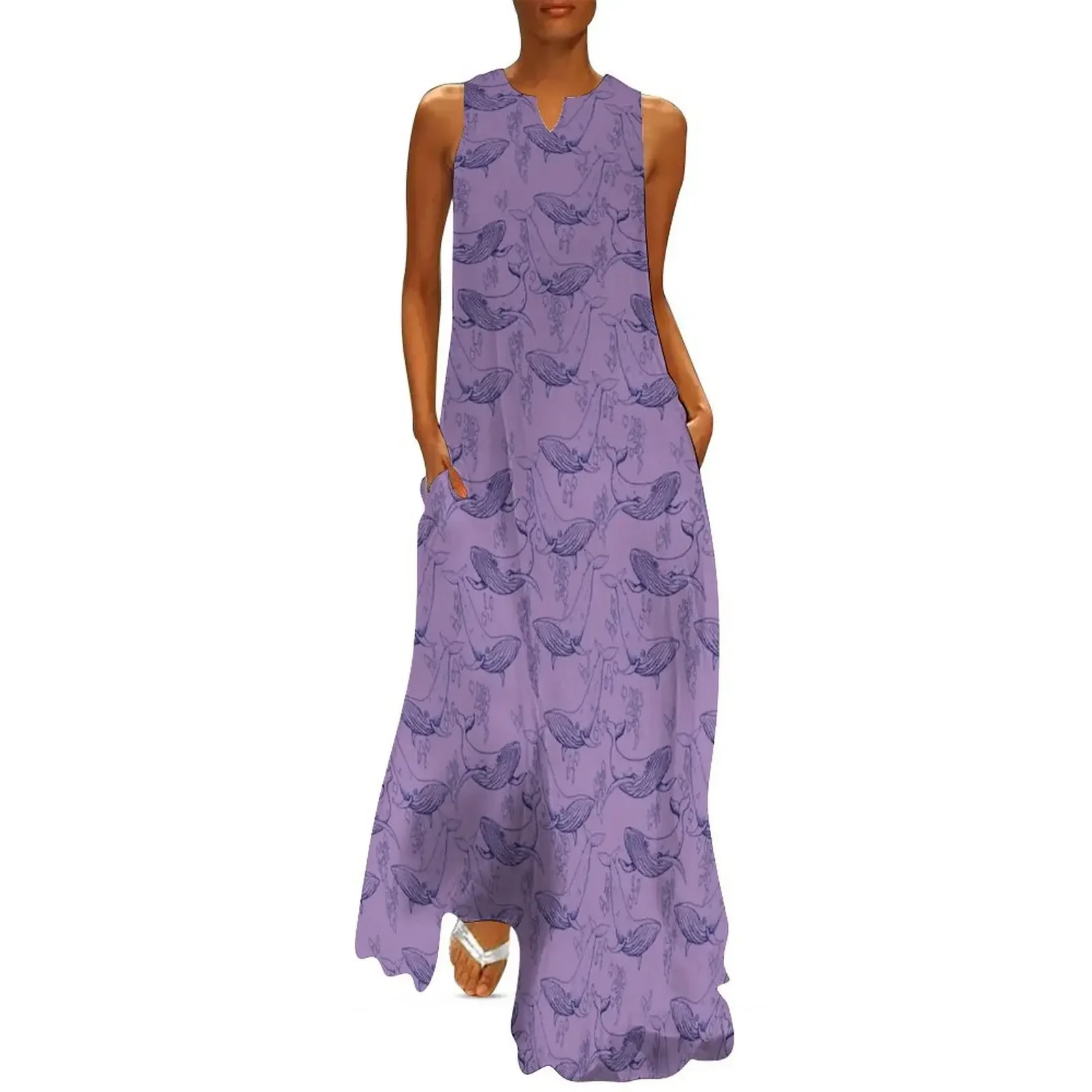 

Blue Whale Purple Long Dress luxury dress women's summer dresses 2025 women's fashion dresses birthday dresses for women Dress