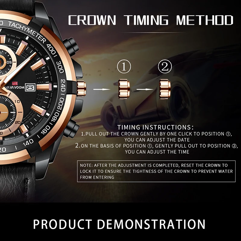 Quartz Machine Core Men Watches 3ATM Waterproof Luminous Pointer luxurious Calendar Casual Dropshipping Leather Strap Watches