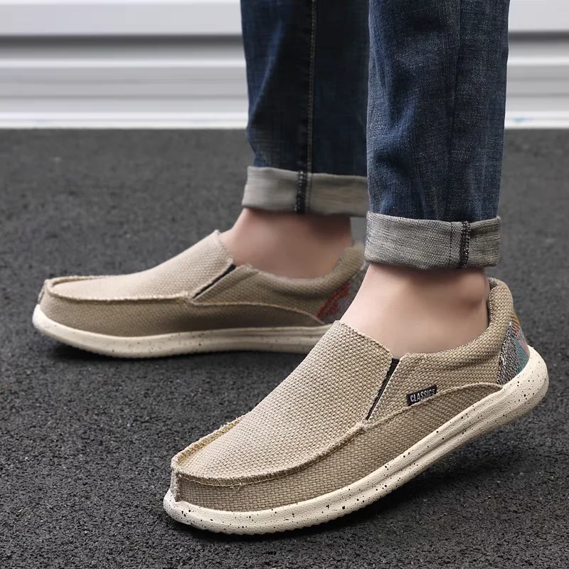 Stylische Herren-Slipper aus Denim - Atmungsaktiver Komfort für den ganzen Tag, leichtes Design, ohne Schnürsenkel, einfach anzuziehen und auszuziehen. – Detail 7